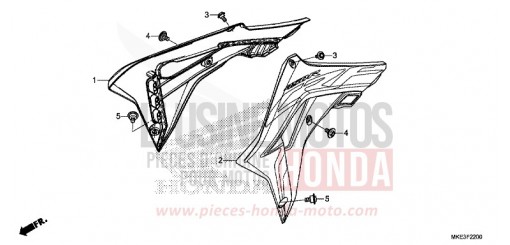 RADIATOR SHROUD (CRF450R) CRF450RH de 2017